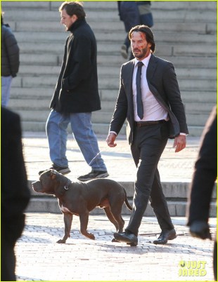 Keanu Reeves On The Set Of 'John Wick 2'